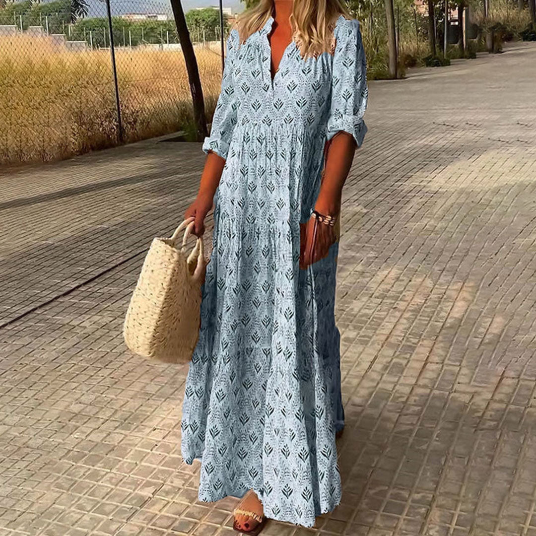 Anna | Long Sleeve Boho Maxi Dress