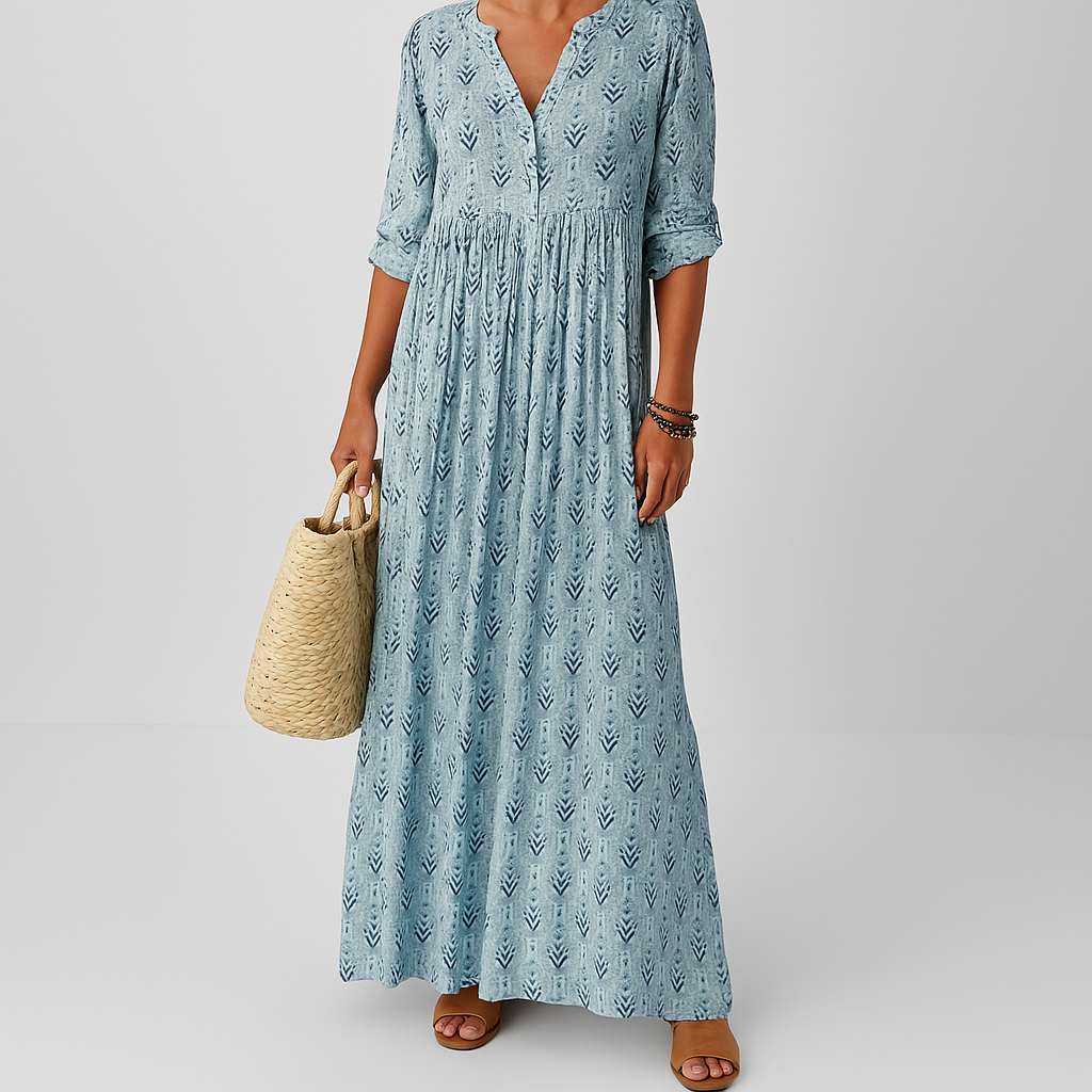 Anna | Long Sleeve Boho Maxi Dress