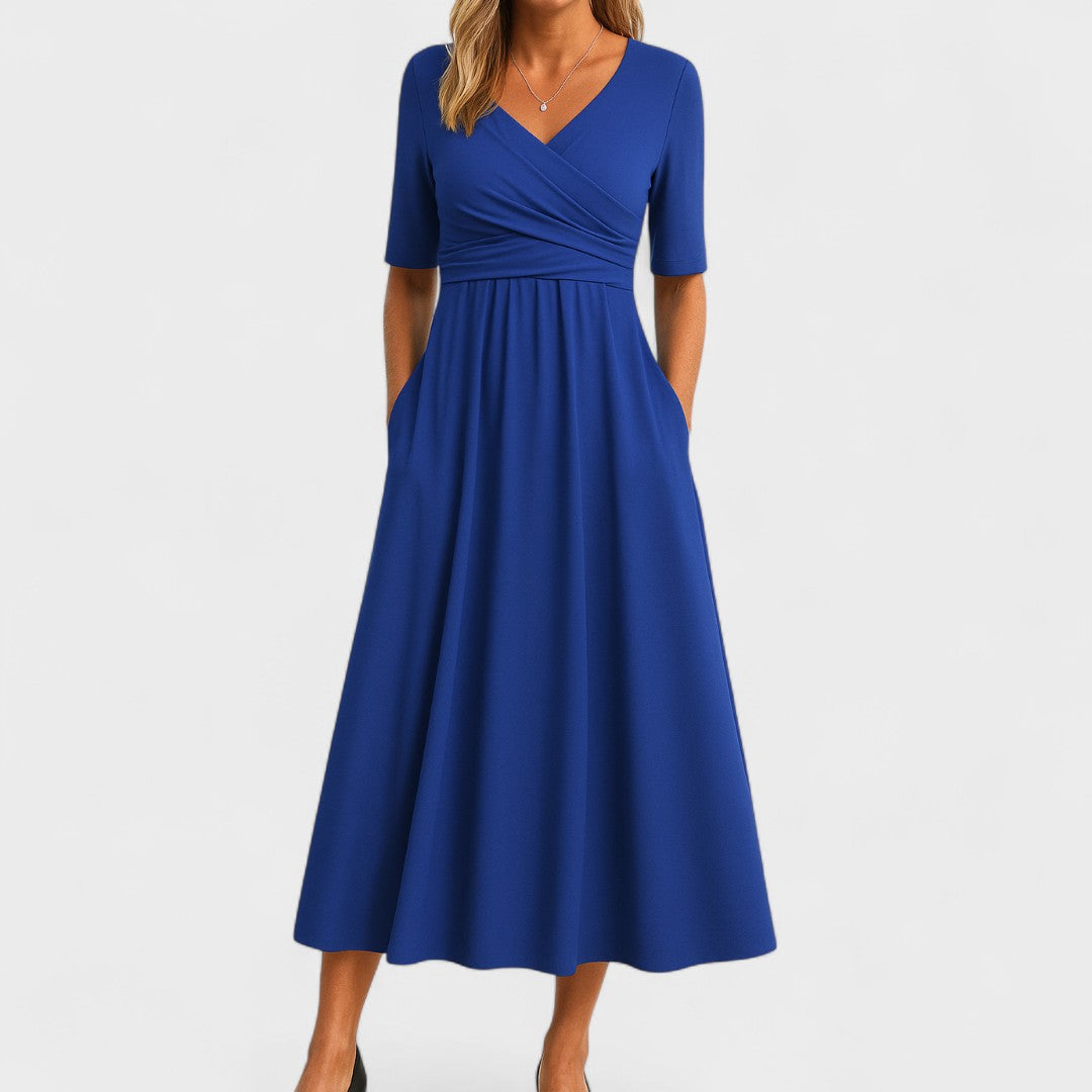 Annabelle | V-Neck Midi Occasion Dress