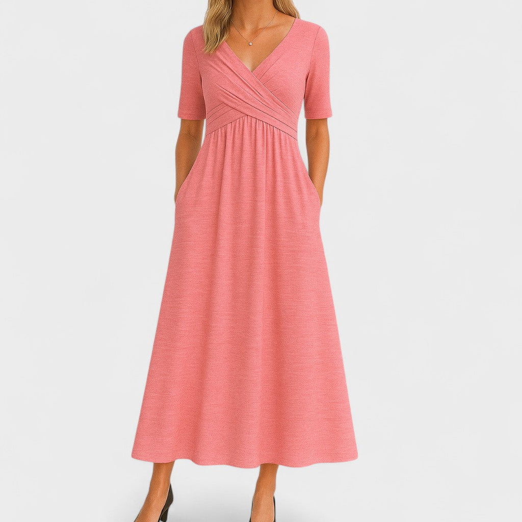 Annabelle | V-Neck Midi Occasion Dress