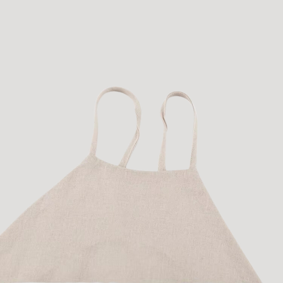 Freya | Linen Halterneck Mini Summer Dress