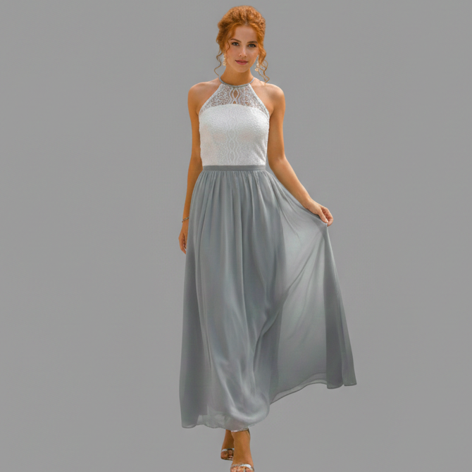 Ivana | Elegant Halter Wedding Guest Dress