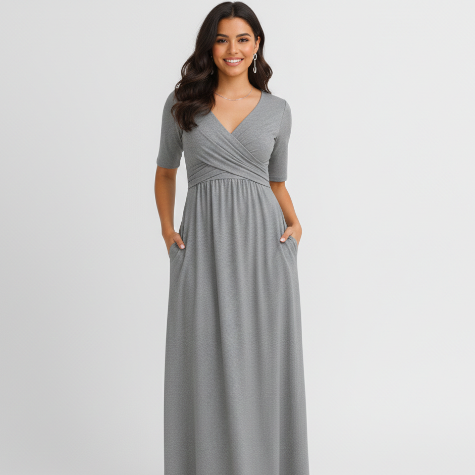 Annabelle | V-Neck Midi Occasion Dress
