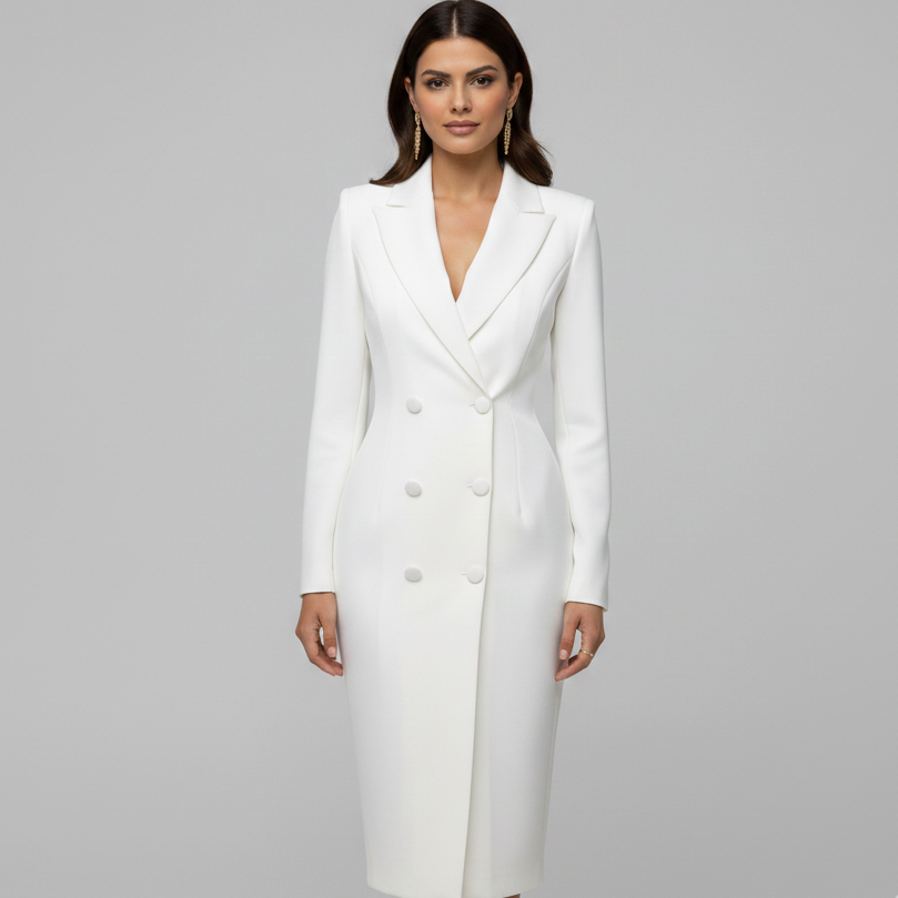 Georgia | Structured Blazer-Style Midi Dress