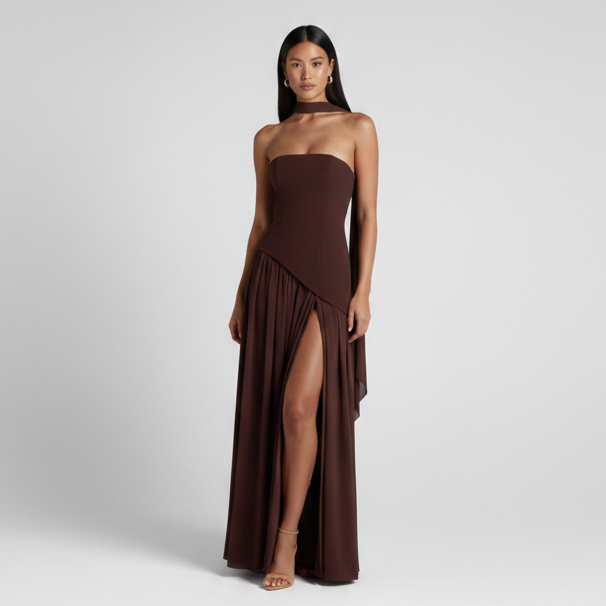 Tahlia | One-Shoulder Asymmetric Maxi Dress