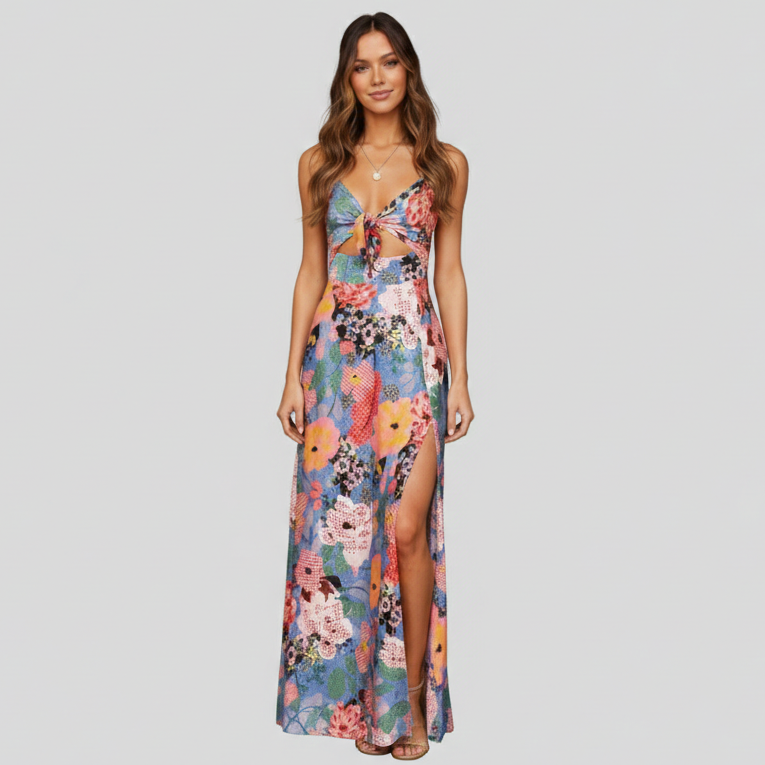 Brielle | Romantic Floral Maxi Dress for Wedding Guests