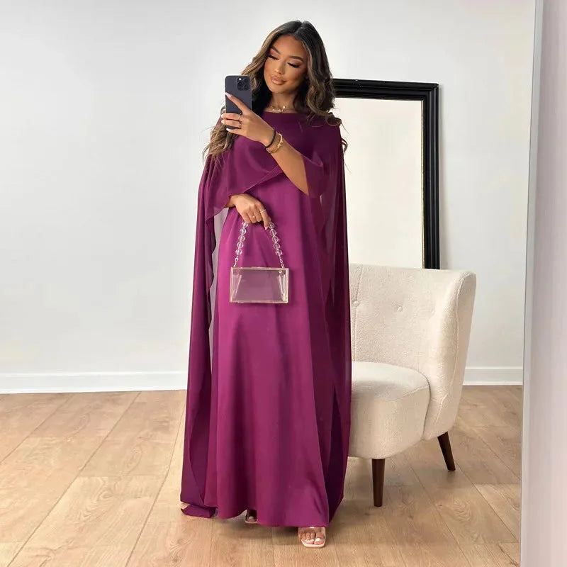 Chloe | Flowing Cape Maxi Dress for Women