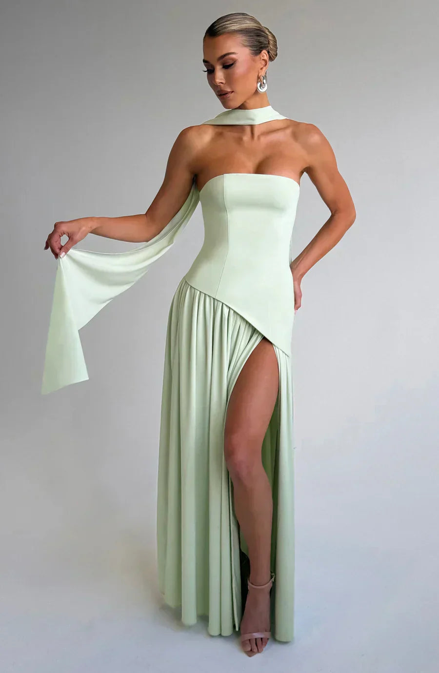 Tahlia | One-Shoulder Asymmetric Maxi Dress