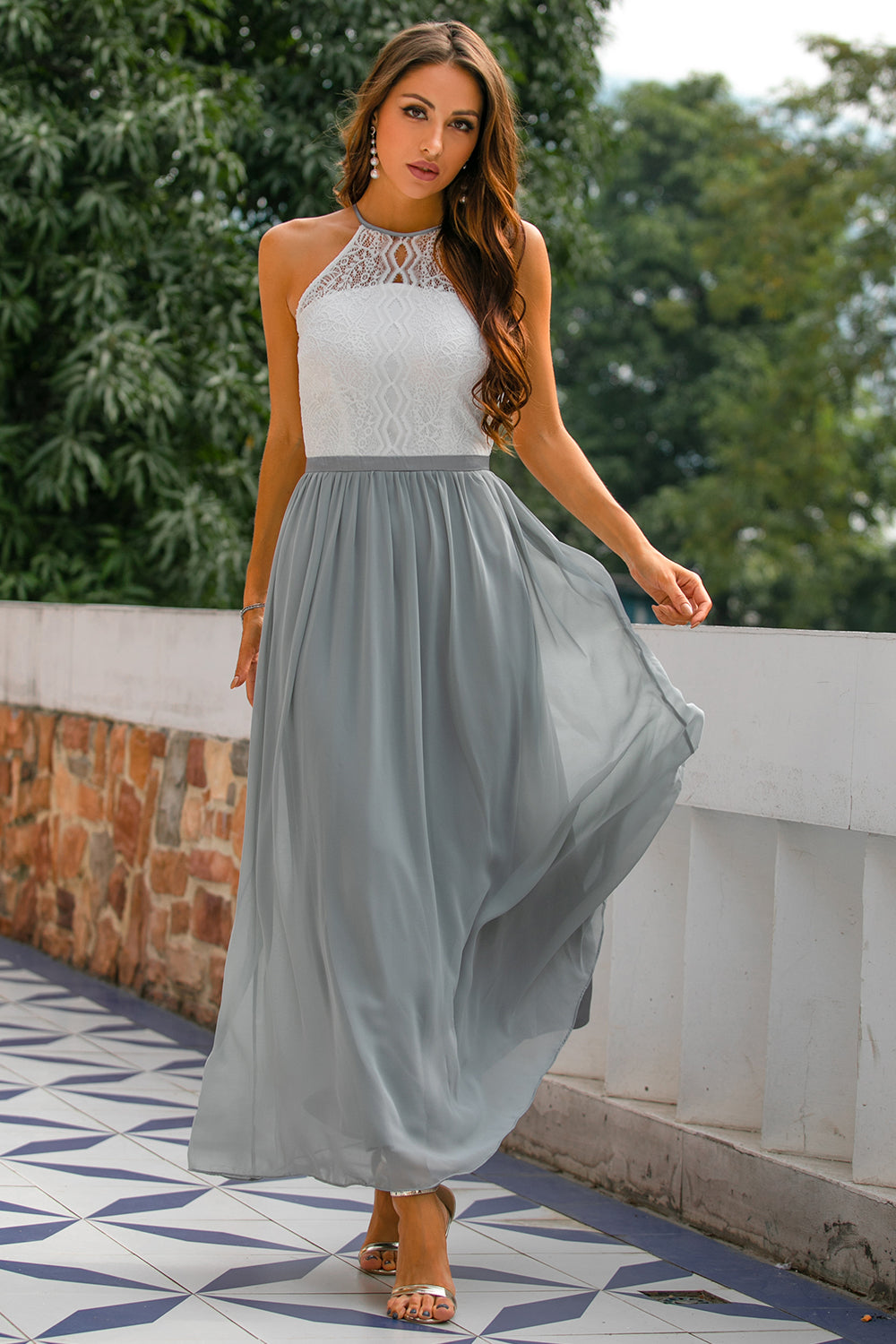 Ivana | Elegant Halter Wedding Guest Dress