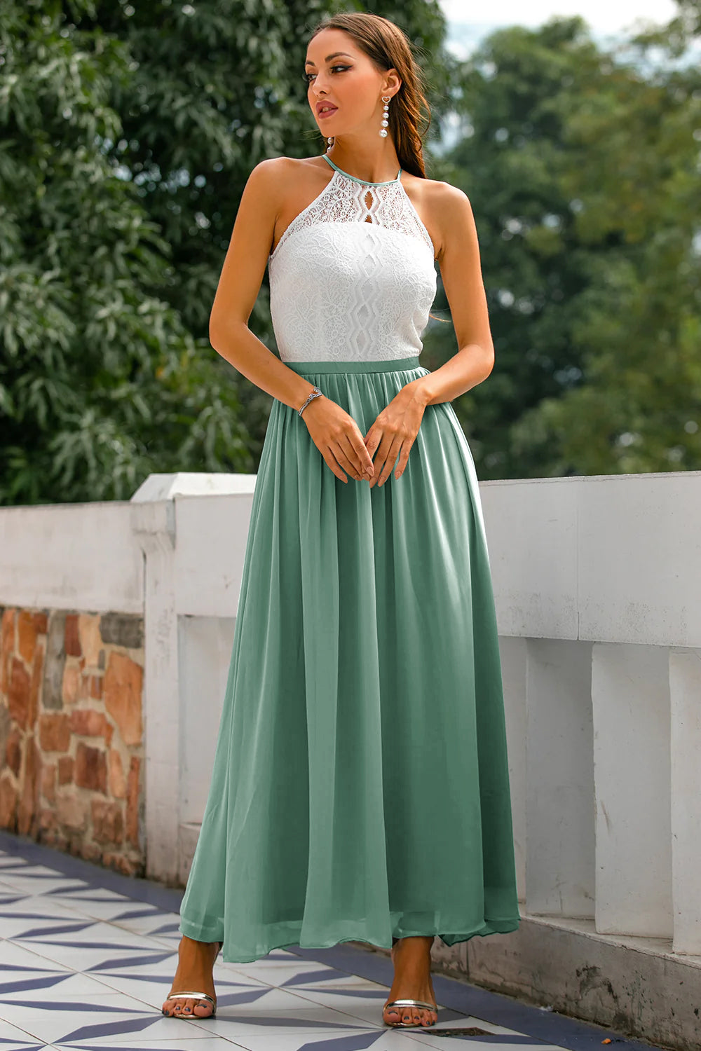 Ivana | Elegant Halter Wedding Guest Dress