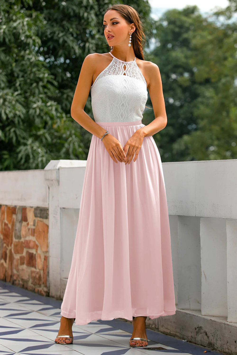 Ivana | Elegant Halter Wedding Guest Dress