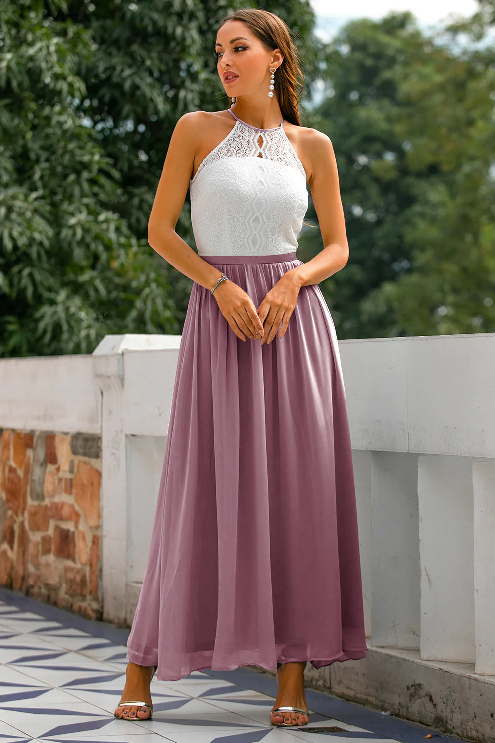 Ivana | Elegant Halter Wedding Guest Dress