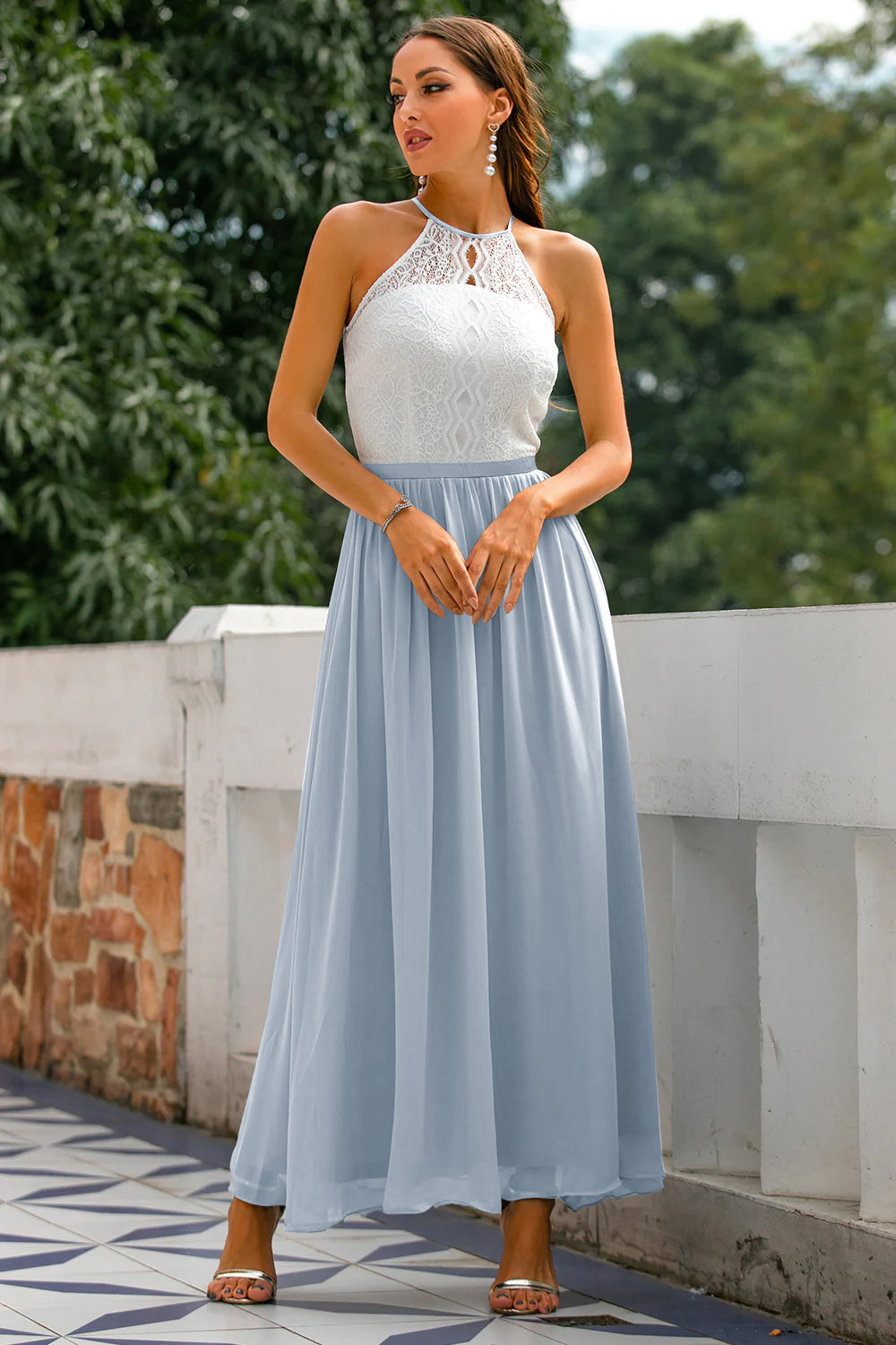 Ivana | Elegant Halter Wedding Guest Dress