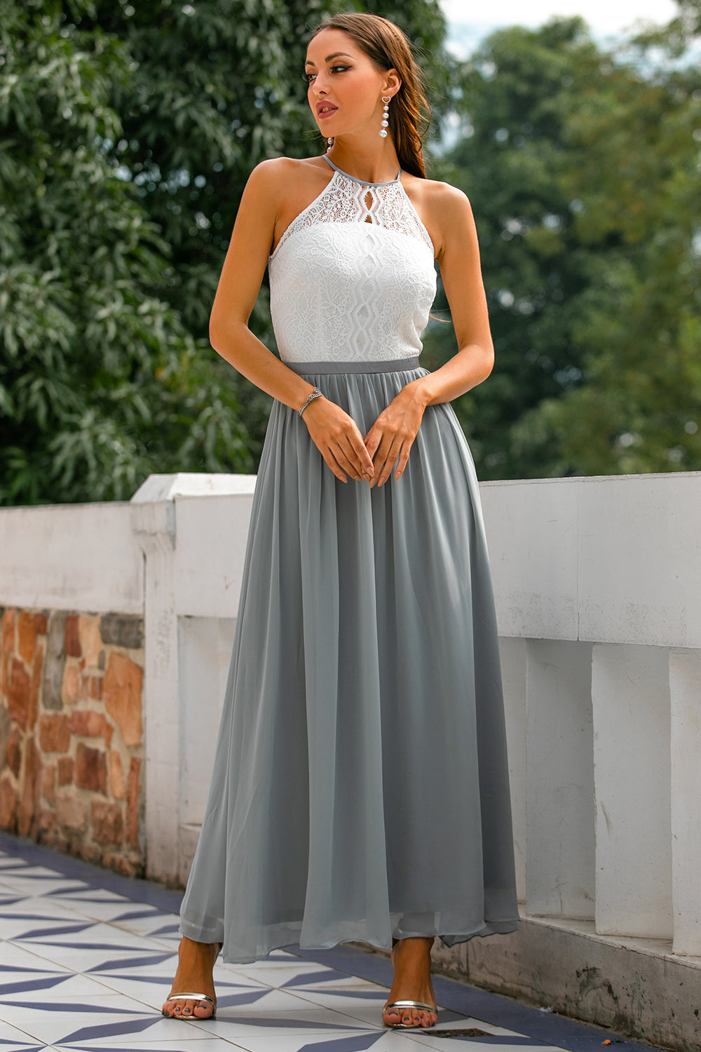 Ivana | Elegant Halter Wedding Guest Dress