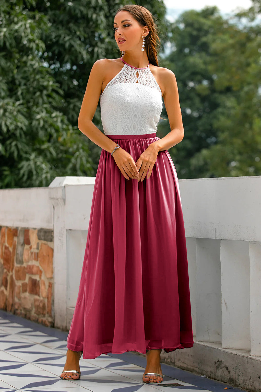 Ivana | Elegant Halter Wedding Guest Dress