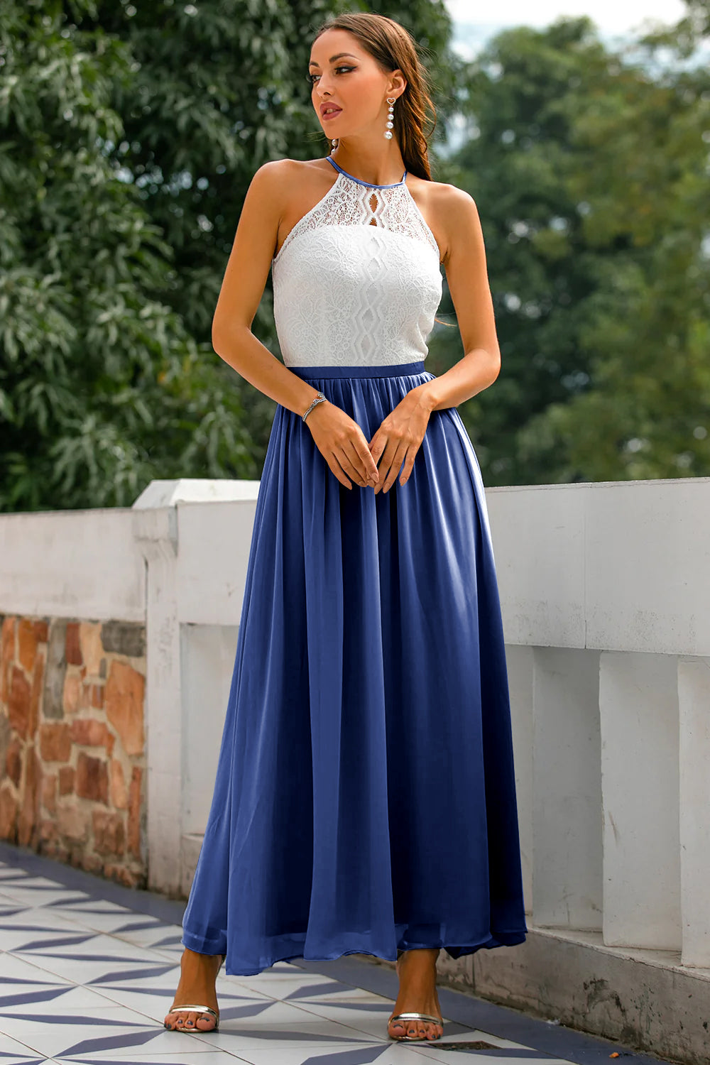 Ivana | Elegant Halter Wedding Guest Dress