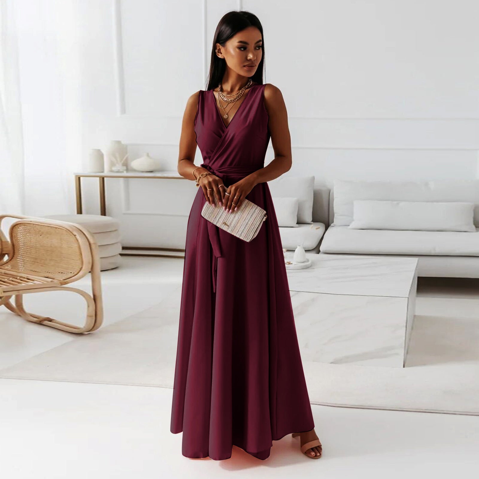 Olivia | Elegant Wrap Women’s Wedding Guest Dress
